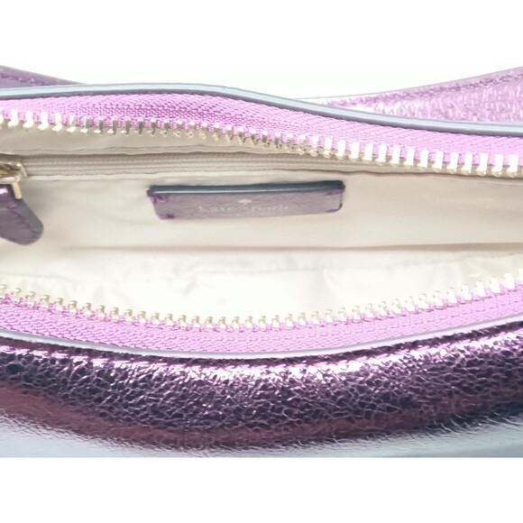 Kate Spade Nina Shoulder Bag Metallic Dark Raspberry MSRP $369 - Picture 7 of 11